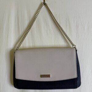 Kate Spade Laurel Way Greer Saffiano Leather Satchel, Clutch Black & Beige